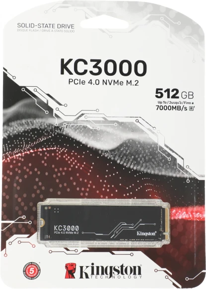 Накопитель SSD Kingston PCIe 4.0 x4 512GB SKC3000S/512G KC3000 M.2 2280