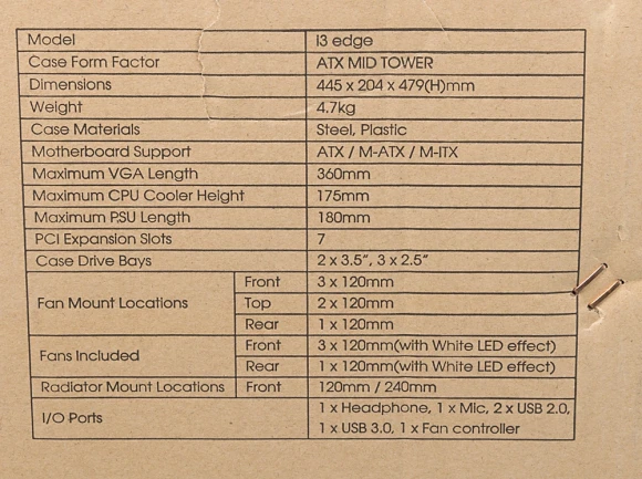 Корпус Zalman i3 edge черный без БП ATX 2x120mm 2xUSB2.0 1xUSB3.0 audio bott PSU