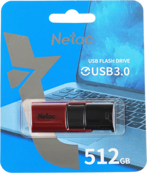 Флеш Диск Netac 512Gb U182 NT03U182N-512G-30RE USB3.0 красный/черный Флеш Диск Netac 512Gb U182 NT03U182N-512G-30RE USB3.0 красный/черный
