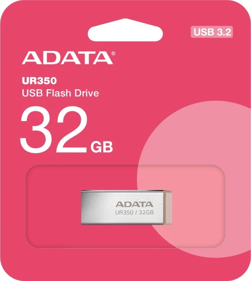 Флеш Диск A-Data 32GB UR350 UR350-32G-RSR/BG USB3.2 серебристый/коричневый Флеш Диск A-Data 32GB UR350 UR350-32G-RSR/BG USB3.2 серебристый/коричневый