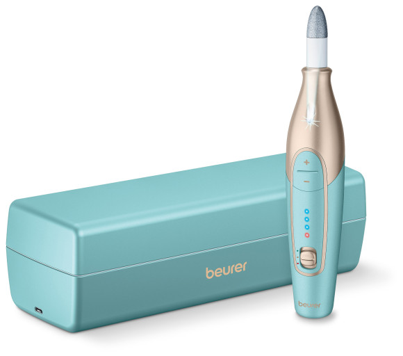 Маникюрно-педикюрный набор Beurer MP84 насадок в компл.:10шт золотистый/бирюзовый Маникюрно-педикюрный набор Beurer MP84 насадок в компл.:10шт золотистый/бирюзовый