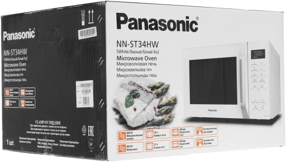 Микроволновая Печь Panasonic NN-ST34HWZPE 25л. 800Вт белый Микроволновая Печь Panasonic NN-ST34HWZPE 25л. 800Вт белый