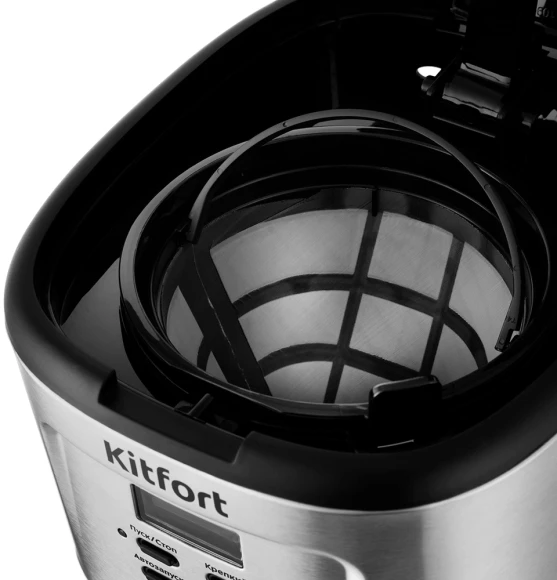 Кофеварка капельная Kitfort KT-727 900Вт черный/серебристый Кофеварка капельная Kitfort KT-727 900Вт черный/серебристый