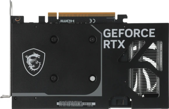Видеокарта MSI PCI-E 5.0 RTX 5050 8G VENTUS 2X NVIDIA GeForce RTX 5050 8Gb 128bit GDDR6 2572/20000 HDMIx1 DPx3 HDCP Ret Видеокарта MSI PCI-E 5.0 RTX 5050 8G VENTUS 2X NVIDIA GeForce RTX 5050 8Gb 128bit GDDR6 2572/20000 HDMIx1 DPx3 HDCP Ret