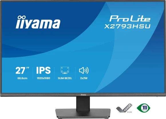 Монитор Iiyama 27" ProLite XB2793HSU-B1 черный IPS LED 1ms 16:9 HDMI M/M матовая HAS Piv 350cd 178гр/178гр 1920x1080 120Hz DP FHD USB 6кг