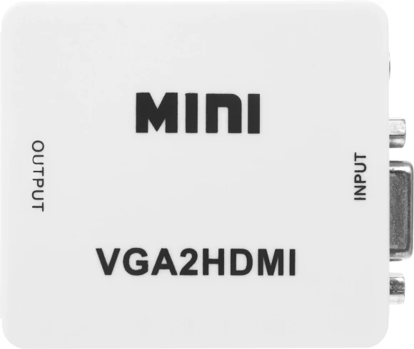 Переходник аудио-видео Premier 5-982 VGA (f)/HDMI (f)/Jack 3.5 (m) белый