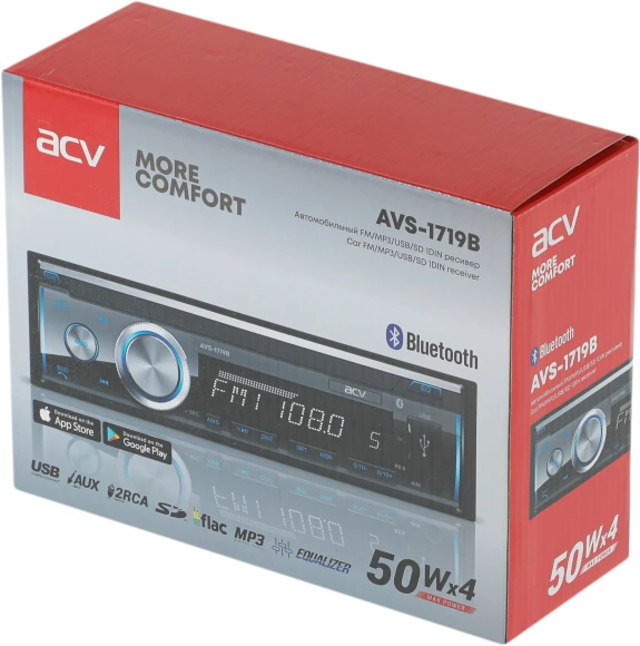 Автомагнитола ACV AVS-1719B 1DIN 4x50Вт (30945)