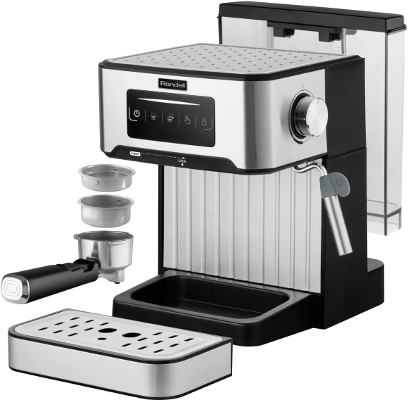 Кофеварка рожковая Rondell RDE-1106 850Вт серебристый Кофеварка рожковая Rondell RDE-1106 850Вт серебристый