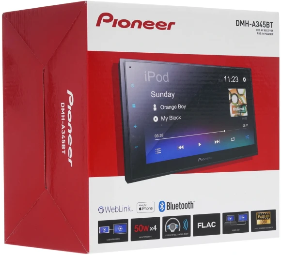 Автомагнитола Pioneer DMH-A345BT 2DIN 4x50Вт 6.8" ПДУ RDS Автомагнитола Pioneer DMH-A345BT 2DIN 4x50Вт 6.8" ПДУ RDS