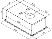 Вытяжка встраиваемая Weissgauff Box 850 PB Black Edition черный управление: кнопочное (1 мотор)