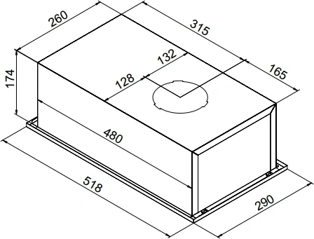 Вытяжка встраиваемая Weissgauff Box 850 PB Black Edition черный управление: кнопочное (1 мотор)
