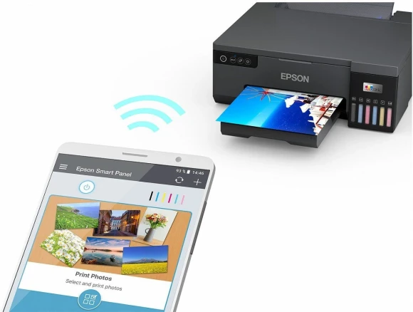Принтер струйный Epson L8050 (C11CK37405/506/507/504/402) A4 WiFi черный Принтер струйный Epson L8050 (C11CK37405/506/507/504/402) A4 WiFi черный