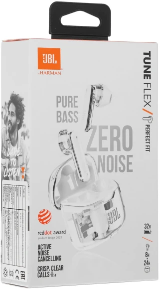 Гарнитура внутриканальные JBL Tune Flex Ghost белый беспроводные bluetooth в ушной раковине (JBLTFLEXGWHTCN) Гарнитура внутриканальные JBL Tune Flex Ghost белый беспроводные bluetooth в ушной раковине (JBLTFLEXGWHTCN)