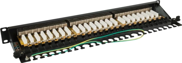 Патч-панель Lanmaster LAN-PPI24S6 19" 1U 24xRJ45 кат.6 STP