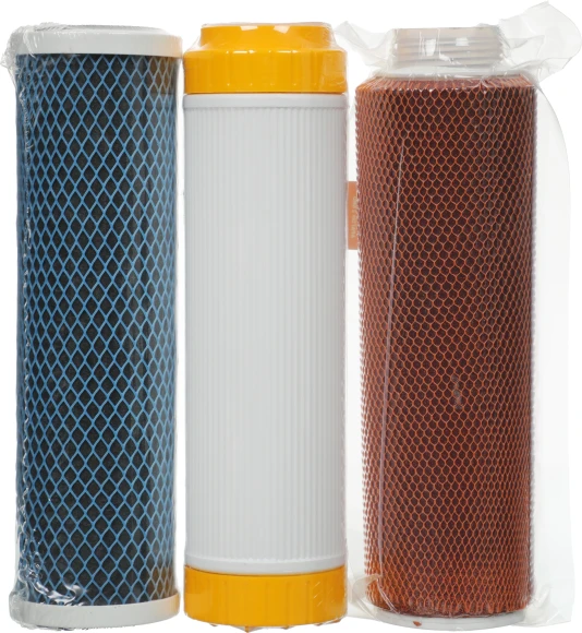 Комплект картриджей Гейзер 8 для проточных фильтров (упак.:3шт) Комплект картриджей Гейзер 8 для проточных фильтров (упак.:3шт)