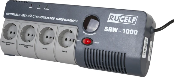 Стабилизатор напряжения Rucelf SRW-1000-D 1кВА однофазный белый