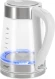 Чайник электрический Vitek VT-WK1030 1.7л. 2200Вт белый/серебристый корпус: стекло