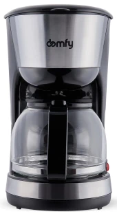 Кофеварка капельная Domfy metal DSM-CM301 1000Вт черный/серебристый Кофеварка капельная Domfy metal DSM-CM301 1000Вт черный/серебристый