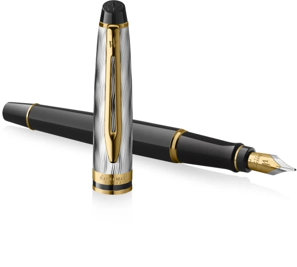 Ручка перьев. Waterman Reflections of Paris Expert DeLuxe (2200840) Black GT M подар.кор. Ручка перьев. Waterman Reflections of Paris Expert DeLuxe (2200840) Black GT M подар.кор.