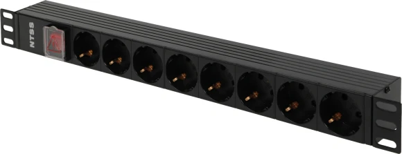 Блок распределения питания NTSS NTSS-PDU-DA1015 гор.размещ. 8xSchuko базовые 10A C14