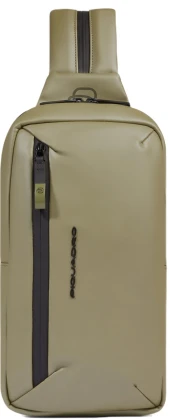 Рюкзак слинг Piquadro C20W CA6466C2OW/VE3 хаки полиуретан