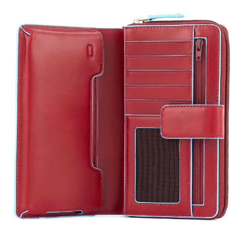 Кошелек женский Piquadro Blue Square PD1354B2R/R красный натур.кожа Кошелек женский Piquadro Blue Square PD1354B2R/R красный натур.кожа