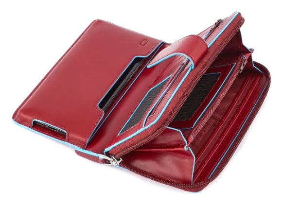 Кошелек женский Piquadro Blue Square PD1354B2R/R красный натур.кожа Кошелек женский Piquadro Blue Square PD1354B2R/R красный натур.кожа