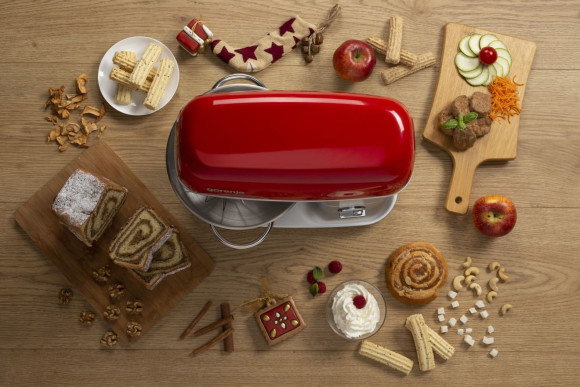 Кухонная машина Gorenje MMC1000RLR планетар.вращ. 1000Вт красный/серый Кухонная машина Gorenje MMC1000RLR планетар.вращ. 1000Вт красный/серый