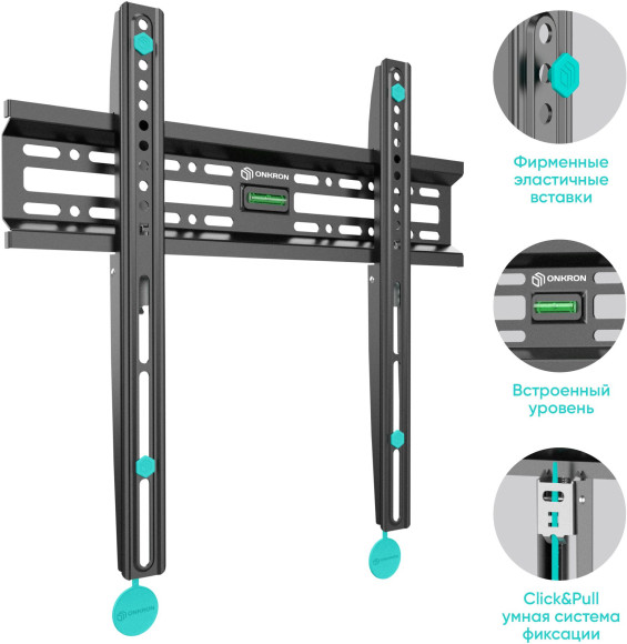 Кронштейн для телевизора Onkron FM2 черный 32"-65" макс.50кг настенный фиксированный Кронштейн для телевизора Onkron FM2 черный 32"-65" макс.50кг настенный фиксированный