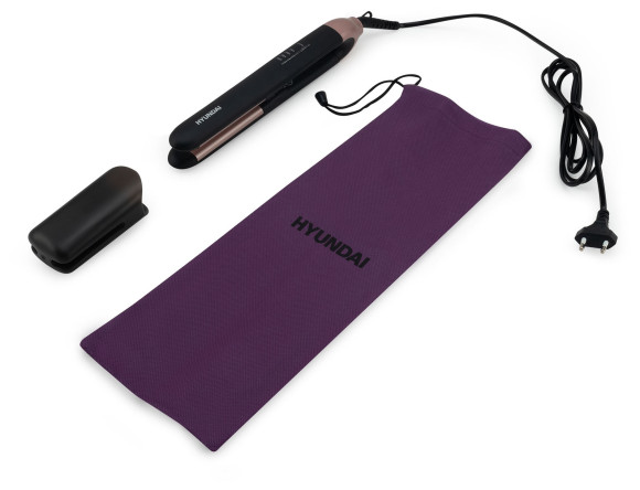 Выпрямитель Hyundai H-HS1272 40Вт черный макс.темп.:200С покрытие:керамико-турмалиновое