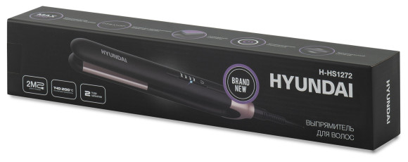 Выпрямитель Hyundai H-HS1272 40Вт черный макс.темп.:200С покрытие:керамико-турмалиновое