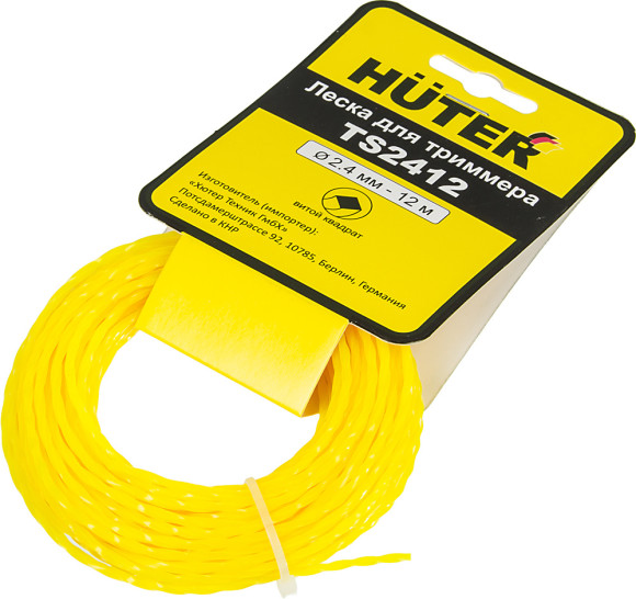 Леска для садовых триммеров Huter TS2412 d=2.4мм L=12м для GGT-800S(T)/1000S(T)/1300S(T)/1500S(T) (71/2/13)