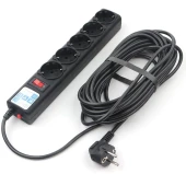 Сетевой фильтр Powercube SPG5-10M 10м (5 розеток) черный (коробка)