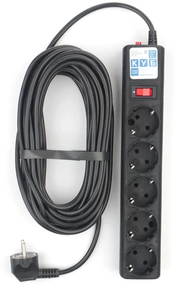 Сетевой фильтр Powercube SPG5-10M 10м (5 розеток) черный (коробка) Сетевой фильтр Powercube SPG5-10M 10м (5 розеток) черный (коробка)