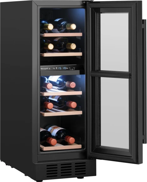 Винный шкаф Weissgauff WWCI-16 DB DualZone 1-нокамерн. черный глянц. (438723) Винный шкаф Weissgauff WWCI-16 DB DualZone 1-нокамерн. черный глянц. (438723)