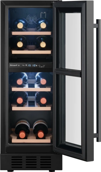Винный шкаф Weissgauff WWCI-16 DB DualZone 1-нокамерн. черный глянц. (438723) Винный шкаф Weissgauff WWCI-16 DB DualZone 1-нокамерн. черный глянц. (438723)