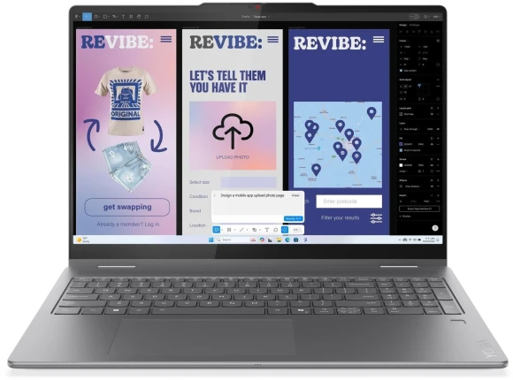 Ноутбук Lenovo Yoga Pro 7 14IAH10 Core Ultra 9 285H 32Gb SSD1Tb Intel Arc 140T 14.5" OLED Touch 3K (3000x1876) Windows 11 Home grey WiFi BT Cam (83KF002LRK)