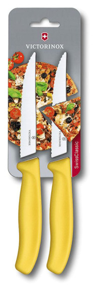 Набор ножей Victorinox Swiss Classic 6.7936.12L8B (6.7936.12L8B) для пиццы компл.:2предм. желтый блистер