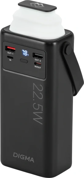 Мобильный аккумулятор Digma DGPF30B 30000mAh QC3.0/PD3.0 22.5W 3A 4xUSB-A/2xUSB-C черный (DGPF30B22PBK)