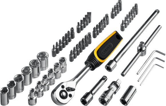 Набор инструментов Stayer 27760-H57 57 предметов (жесткий кейс) Набор инструментов Stayer 27760-H57 57 предметов (жесткий кейс)