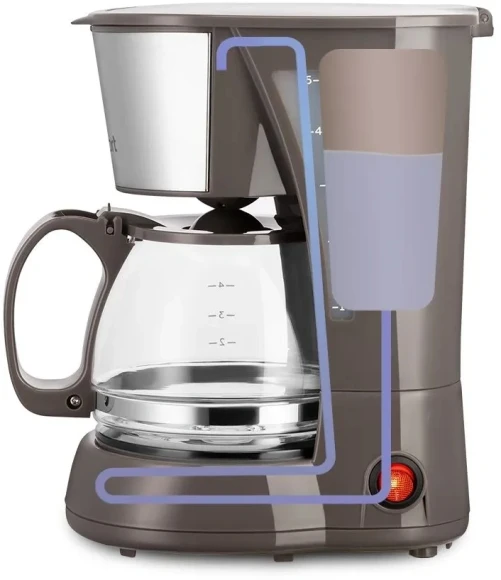 Кофеварка капельная Kitfort КТ-7395 650Вт коричневый/серебристый