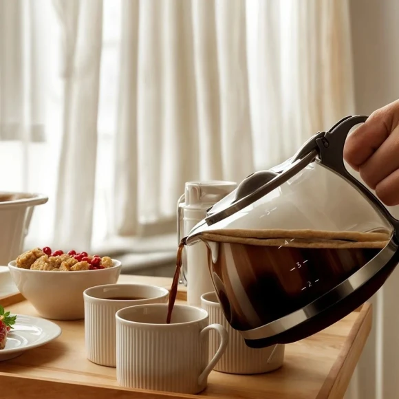 Кофеварка капельная Kitfort КТ-7395 650Вт коричневый/серебристый