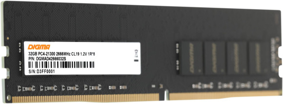 Память DDR4 32Gb 2666MHz Digma DGMAD42666032S RTL PC4-21300 CL19 DIMM 288-pin 1.2В single rank Ret Память DDR4 32Gb 2666MHz Digma DGMAD42666032S RTL PC4-21300 CL19 DIMM 288-pin 1.2В single rank Ret