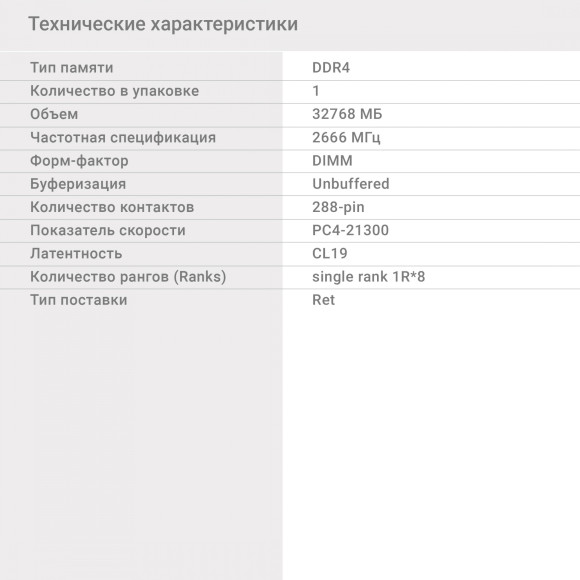 Память DDR4 32Gb 2666MHz Digma DGMAD42666032S RTL PC4-21300 CL19 DIMM 288-pin 1.2В single rank Ret Память DDR4 32Gb 2666MHz Digma DGMAD42666032S RTL PC4-21300 CL19 DIMM 288-pin 1.2В single rank Ret