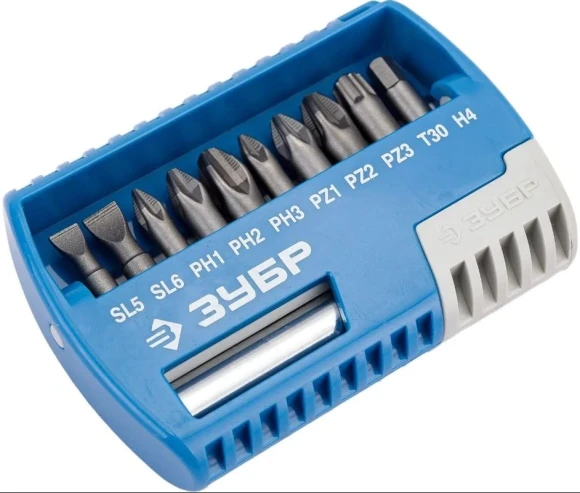 Набор бит Зубр 26050-H11 (11пред.) для шуруповертов Набор бит Зубр 26050-H11 (11пред.) для шуруповертов