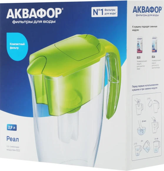Кувшин Аквафор Реал Р152В15F белый 2.4л. Кувшин Аквафор Реал Р152В15F белый 2.4л.