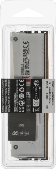 Память DDR5 32GB 6000MHz Kingston KF560C36BWEA-32 Fury Beast White Expo RGB RTL Gaming PC5-48000 CL36 DIMM 288-pin 1.35В dual rank с радиатором Ret