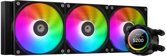 Система водяного охлаждения ID-Cooling SL360 XE ARGB Soc-AM5/AM4/1200/1700/1851 черный 4-pin 14-30dB Al+Cu LCD 350W Ret