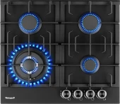 Газовая варочная поверхность Weissgauff HGG 641 BV Nano черный Газовая варочная поверхность Weissgauff HGG 641 BV Nano черный