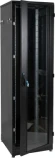 Шкаф серверный ЦМО (ШТК-М-42.6.10-1ААА-9005) напольный 42U 600x1000мм пер.дв.стекл задн.дв.стал.лист 2 бок.пан. направл.под закл.гайки 1010кг черный 855мм 133кг 180град. 2030мм IP20